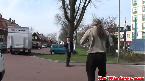 Real dutch prostitute swallows a load of cum
