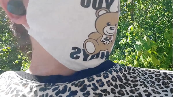 Hot pee wet yoga pants in public garden